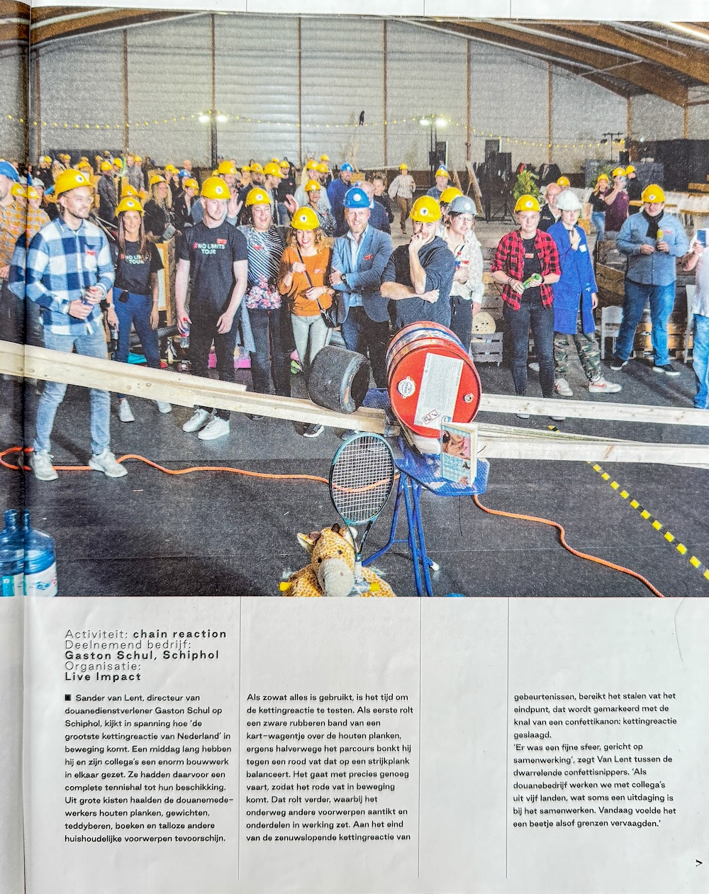 artikel chainreaction.nl Volkskrant Magazine